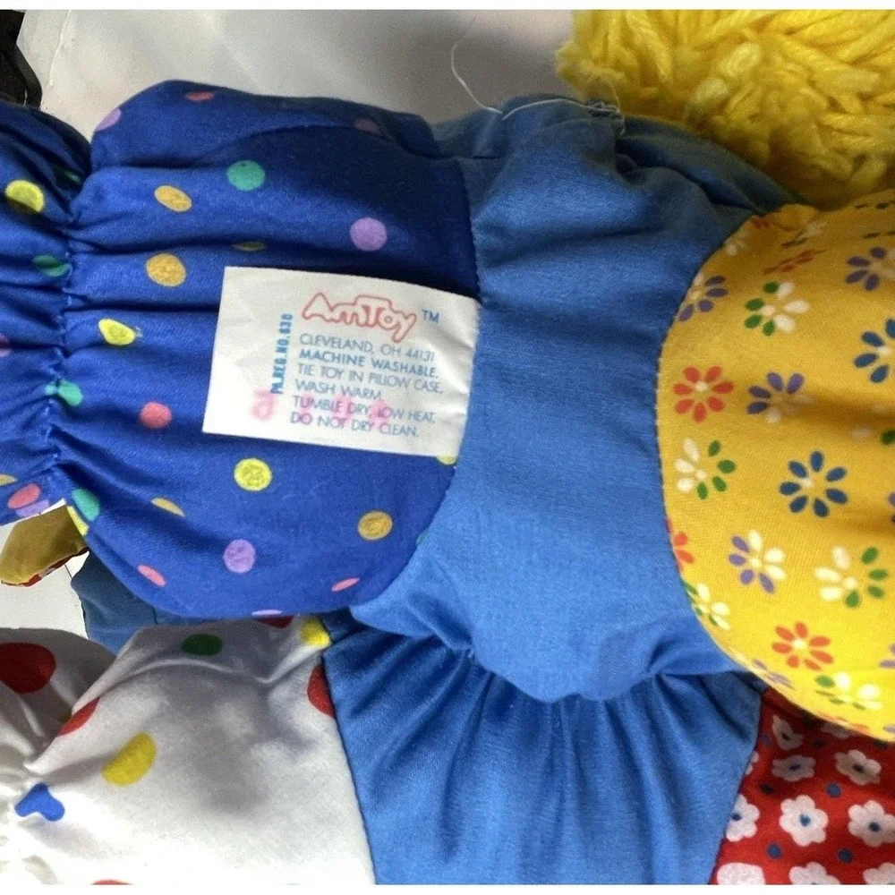 Vtg  FLOPPALOTS HORSE Patchwork Yarn Quilted 1980s Plush 16